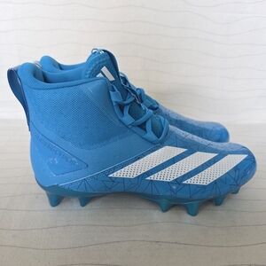 Adidas Mens ADIZERO Chaos Football Cleats Blue/White Shoes IF9718 Size 8.5 NEW